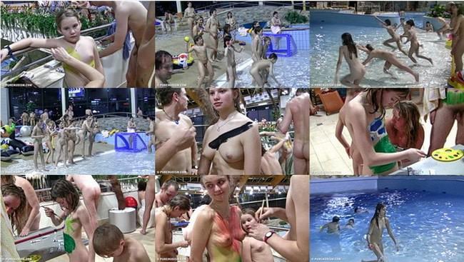 Videofilm über FKK im Pool in Frankreich [Naturism Online]