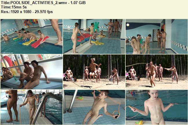 Video Familien nudismus - Aktivitäten am Pool [Naturism Online]